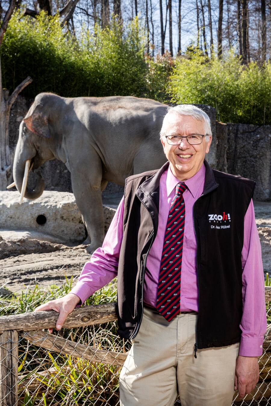 ZUERICH, 18.03.2020 - .Direktor Alex Ruebel beim Kaeng Krachan Elefantenpark im Zoo Zuerich. ..Der Direktor des Zoo Zuerich, Alex Ruebel, wird ende Juni nach fast 30 jaehriger Taetigkeit pensioniert. (KEYSTONE/Pascal Mora)
